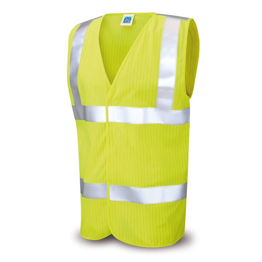 Chaleco ignífugo y antiestático alta visibilidad amarillo 988-VFYIA - Referencia 988VFYIAYF